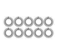 Peigne Extensible Circulaire Complet Noir en Abs 10 Pièces | Bandeau Flexible pour Cheveux, Usage et Lavage du Visage, Confort de Port, Maintien Stable