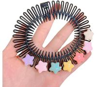 Peigne extensible circulaire complet, peigne à cheveux extensible, peigne à cheveux circulaire, peigne à cheveux, bandeau en zigzag, pour filles