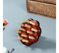 Peigne fait à la main en bois de santal en forme de champignon en forme de champignon pour homme et femme, petite brosse à cheveux pour sac à main, cadeau pour maman et papa, gadget de massage du cuir