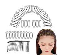 Peigne Fixateur De Finition De Cheveux En Forme De U - Support Décoratif Pour Petite Frange | Peignes Latéraux Invisibles Multifonctionnels En U, Brosse À Cheveux Métallique, Peignes À Cheveux Pour Fe