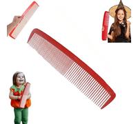 Peigne géant blague, gros peigne accessoires brosse à cheveux, peigne géant accessoire fête carnaval géant large peigne brosse à cheveux Halloween grand peigne accessoires de costume (1PC,Rot)