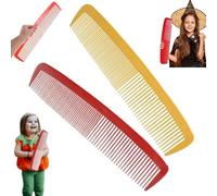 Peigne géant blague, gros peigne accessoires brosse à cheveux, peigne géant accessoire fête carnaval géant large peigne brosse à cheveux Halloween grand peigne accessoires de costume (2PC,Farbe)
