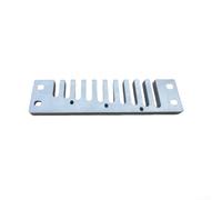 Peigne harmonica 10 trous en alliage d'aluminium argenté de rechange pour bande marine Crossover mise à niveau Support amélioré Joint hermétique pour construction en métal