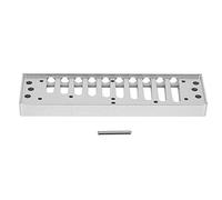 Peigne Harmonica pour SP20, peigne de harpe bleue à 10 trous, peigne de remplacement en alliage d'aluminium avec bords arrondis et embout à trou rond, surface finement polie pour (Argent)