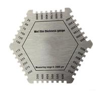 Peigne hexagonal en acier inoxydable pour mesurer le film humide, outil essentiel pour l'analyse de l'épaisseur de la peinture (type hexagonal)