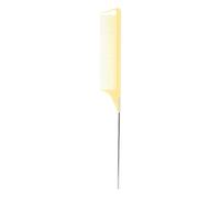peigne homme Peigne à queue pointu professionnel couleur bonbon, 1 pièce, for perruque, séparation, tresse, teinture et mèches(Light yellow)