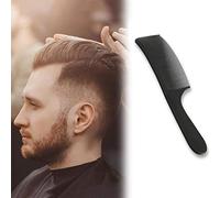 Peigne incurvé à Dessus Plat, Peigne de Tondeuse de Salon Professionnel pour Hommes, Coupe à Tête Ronde ou Plate, Poignée Confortable, Résistant à la Chaleur, adapté aux (BLACK)