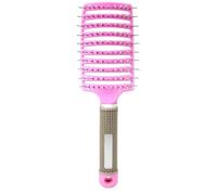 Peigne Large Curved Comb Massage Fluffy Shaping Arc Row Curly Hair Ribs(Pink)