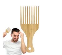 Peigne large -teeth - cuir chevelu sans rayures confortable avec moustache Se distribuer pour les cheveux en bois Un cheveux en boucle pour un look sain et crêpe