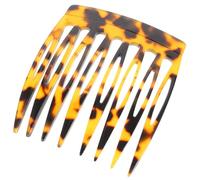 Peigne Latéral Élégant Style Léopard, pour Femmes en Acétate | Insertion Rapide et Lisse, pour Attaches Latérales, Boucles et Retouches Lors de Cérémonies