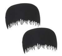 Peigne Ligne des Cheveux Noir en Plastique, 2 Pièces