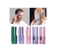 Peigne Lissant 2 en 1 - Brosse Lissante Pour Cheveux, Peigne Chaud de Portable de Voyage, Anti-BrûLure Lisseur Cheveux, Professionnels Hair Straightener Pour Coiffer Une Barbe Longue Et Courts