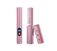 Peigne Lissant 2 en 1 - Brosse Lissante Pour Cheveux, Peigne Chaud de Portable de Voyage, Anti-BrûLure Lisseur Cheveux, Professionnels Hair Straightener Pour Coiffer Une Barbe Longue Et Courts