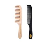Peigne Lissant 2pcs peignes de coiffure ensemble cheveux à dents fines et larges, peigne coupe style for longs courts bouclés
