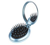 Peigne Lissant Peigne de Massage miroir voyage, brosse à cheveux ronde pliante poche, petit peigne for
