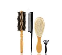 Peigne Lissant Queue de rat peignes Coiffeurs cheveux Courbish Coiffés Combs antistatiques Study et Durable Set 4 pièces Portable portable for hommes femmes