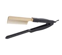 Peigne Lisse des Cheveux, Peigne à Fer Plat en Alliage en Aluminium Portable en Toute sécurité pour Voyager pour à la Maison (Plug UE 100-240V)