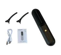 Peigne lisseur de cheveux, lisseur sans fil - Brosse de redressement réglable de température,Brosse de lisseur de cheveux sans fil à température portable pour la maison et voyager
