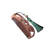Peigne long en bois de santal pour massage du cuir chevelu sans nœuds
