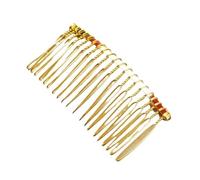 Peigne Lot de 10 peignes à cheveux en métal à 20 dents, accessoires de mariage faits à la main(Gold)