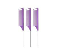 Peigne Lot de 3 peignes en acier inoxydable résistants aux fibres for la coiffure(3pcs purple)