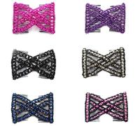 Peigne Magique 6 Pièces Peignes de Cheveux Extensible Magique Pince à Cheveux Extensible Barette Elastique Cheveux Femme Coiffure Ac