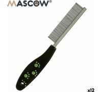 Peigne Mascow 27793 Noir Rouge Vert Polyester Acier 4 x 20,5 x 1,5 cm 12 pièces