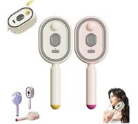 Peigne Massage à Coussin d'Air et Spray Électrique, Brosse Lissante pour Cheveux, Brosse Massage Cuir Chevelu, Peigne Électrique de Massage avec Brume pour Coiffage sans Fil (E)