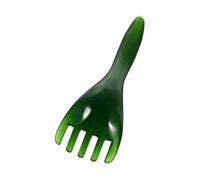 Peigne Massage Cuir Chevelu à Cinq Dents, Résine Cire D'abeille Verte | Usage Familial ou Voyage, Surface Lisse Sculptée à Main, Outil Pratique pour Amis et Proches