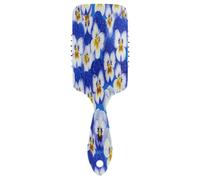 Peigne massant à cheveux avec fleurs de pensées bleues et blanches, brosse à cheveux démêlante, peignes ou brosses pour homme