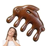 Peigne Massant en Bois pour Cuir Chevelu - Brosse Cheveux Large En Bois | Massageur Cuir Chevelu En Forme De Lapin Pour La Croissance Des Cheveux - pour Mains Jambes Épaules Quotidien Hommes Femmes Ma