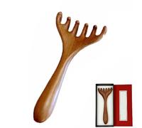 Peigne massant pour le cuir chevelu, peigne méridien, peigne à dents larges, peigne de massage à six griffes, pour le soin des cheveux, peigne à sables d'or pour attraper les cheveux (A)