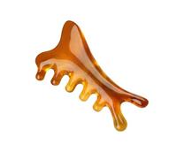 Peigne Multifonction De Massage Crânien Et Outil Gua Sha Outil De Massage Du Cou Du Corps Du Visage Et Des Yeux Pour Soulager Les Tensions Corporelles Et Favoriser La Circulation Lymphatique (Marron)