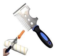 Peigne nettoyeur pour pinceaux | En acier, poignée antidérapante, multifonction ergonomique | Peigne nettoyant grattoir pour rouleau | pour sac à dos, réparation maison, travaux, voyage,