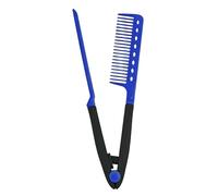 Peigne, outil de coiffure en forme de V, fixation de peigne en fer plat, pour matériau pliable, brosse avec fonction de dents résistantes à la chaleur, fonction de lissage anti-frisottis, pour