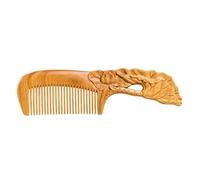 Peigne Peigne de Massage antistatique domestique, peigne à lisser les cheveux en bois massif, peigne sculpté de Style chinois avec conception de poignée Peigne à Cheveux