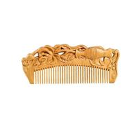 Peigne Peigne en bois massif peigne à cheveux longs for femme peigne en bois sculpté adapté aux cheveux secs/cheveux bouclés/cheveux épais/fins/cheveux raides Brosse à cheveux