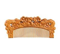 Peigne Peigne en bois sculpté for femmes, peigne à cheveux longs, peigne à cheveux bouclés, peigne Antique domestique, antistatique Peigne à Cheveux