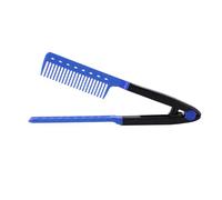 Peigne plat en fer - Outil de design incurvé ABS, brosse en forme de V, peigne de lissage résistant à la chaleur, poignée lisse | Parfait pour la coiffure dans les hôtels, dortoirs, voyages d'affaires