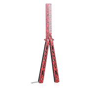 Peigne Pli Pliable En Acier Inoxydable Brosse À Borbitures Entraînement Papillon Couteau Peignant Salon Outils De Coiffure(B)