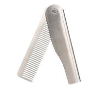 Peigne pliable en acier inoxydable | Brosse à cheveux de poche pour homme, peignes à cheveux et moustaches, lisseur pour le toilettage quotidien, barbe ou moustache