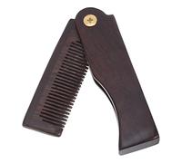 Peigne Pliable en Ébène pour Hommes, Coiffage Quotidien et Voyage | Finition Lisse, Grain , Design Portable, pour Cheveux et Moustaches, Style Raffiné