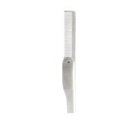 Peigne pliable en métal pour le toilettage de la barbe avec revêtement résistant à la corrosion pour homme Deux fonctions Peigne à barbe et à cheveux