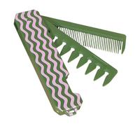 Peigne pliable multifonction à dents fines et larges - Peigne de poche de voyage - Peigne à cheveux démêlant - Cadeau