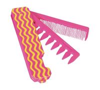 Peigne pliable multifonction à dents fines et larges - Peigne de poche de voyage - Peigne à cheveux démêlant - Cadeau