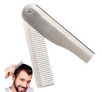 Peigne pliable | Peigne à cheveux portable en acier inoxydable - Brosse à cheveux de poche pour homme, lisseur de cheveux pour le coiffage quotidien, barbe ou