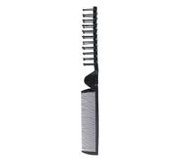 Peigne pliable portable, 20 cm, brosse de maquillage à double tête, peigne antistatique à dents fines, outil de coiffure compact, idéal pour les sorties, les voyages et l'utilisation de rendez-vous,