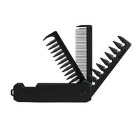 Peigne pliable portable 3 en 1 pour homme - Peigne à cheveux à dents fines et larges - Peigne à barbe pour l'entretien quotidien des cheveux, de la barbe et de la moustache - Compact, adapté aux
