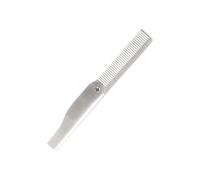 Peigne Pliant De La Taille Poche En Acier Inoxydable Pour Coiffure La Barbe Et Portabilité À Deux Fonctions Barbe Et Peigne À Cheveux