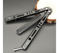 Peigne Pliant En Acier Allié, Outil Papillon D'entraînement Pour Débutants, Pratique Pour Coupe De Cheveux, Outil De Pratique Pour Barbier